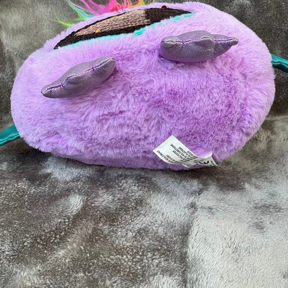 Zuru Rainbocorns Owl Plush Purple Sequin Heart Hidden Pizza Stuffed Toy 10" - Picture 8 of 10